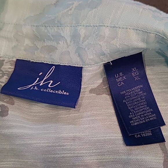 Sag Harbor j.h. collectibles XL burnt out button front shirt with camisole top - Picture 13 of 13